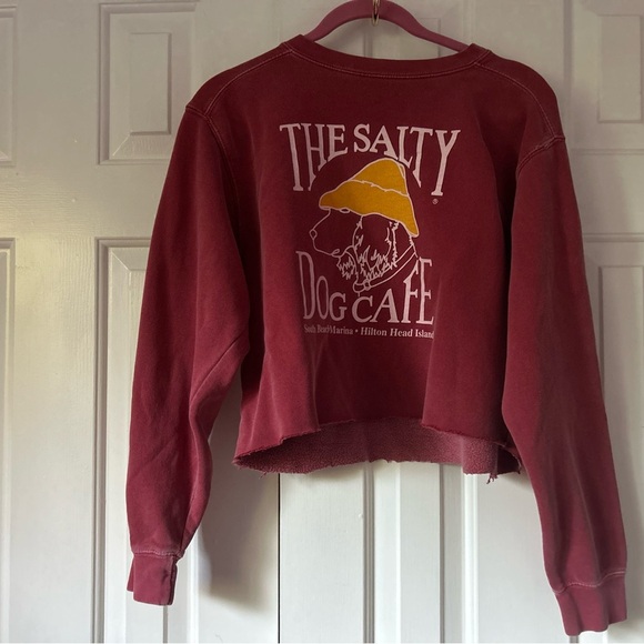 Salty dog crop raw edge sweatshirt size small - Picture 6 of 6